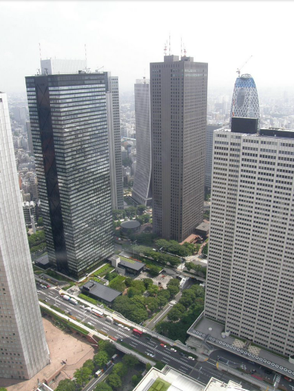 都庁から眺めた日本本部ビル